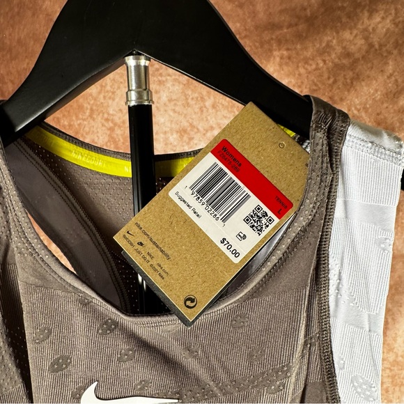 Nike Court Slam Dri-FIT Tennis Tank NWT Women’s L Gray Athleisure Top - Picture 4 of 9